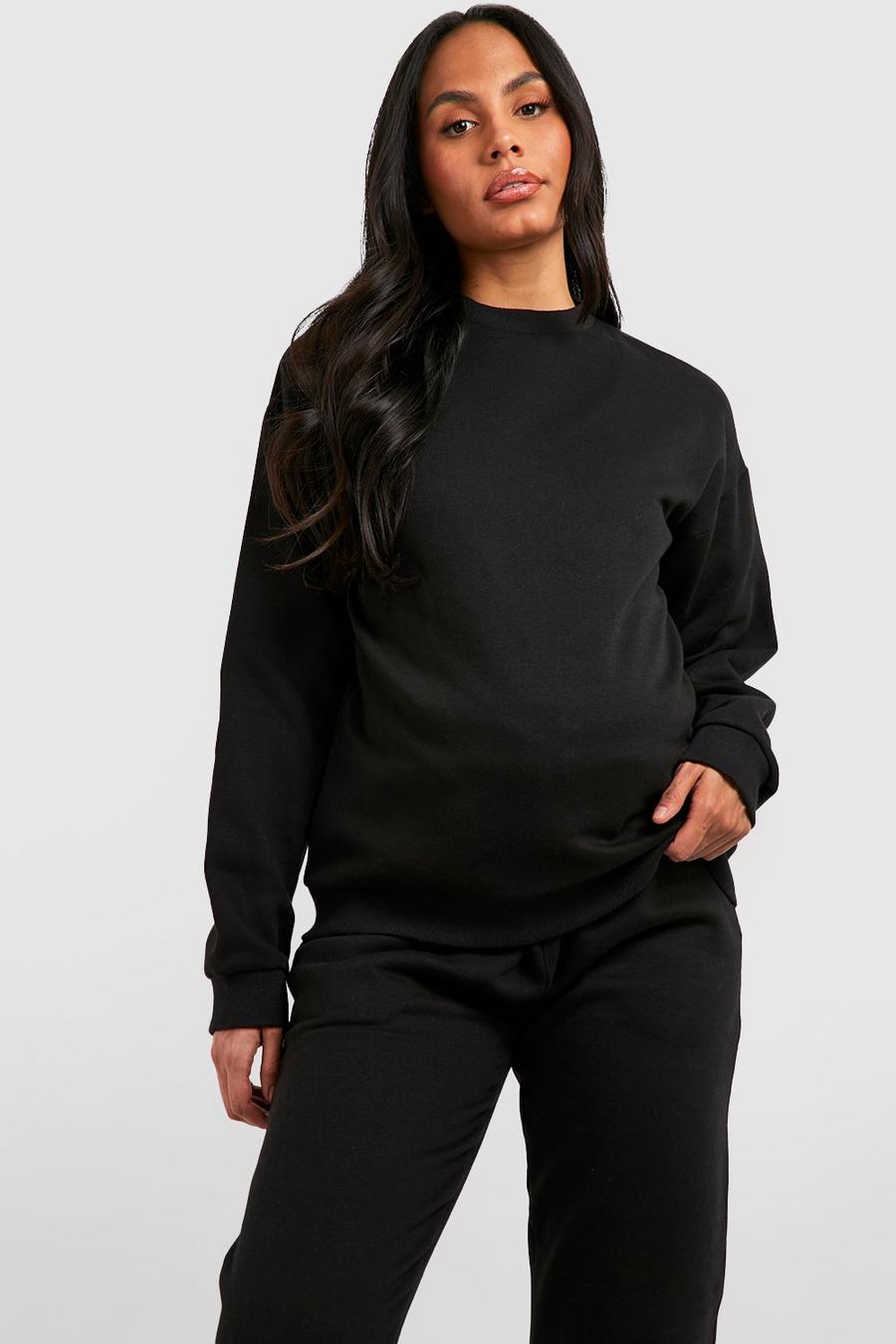 Black noir Maternity Basic Sweatshirt