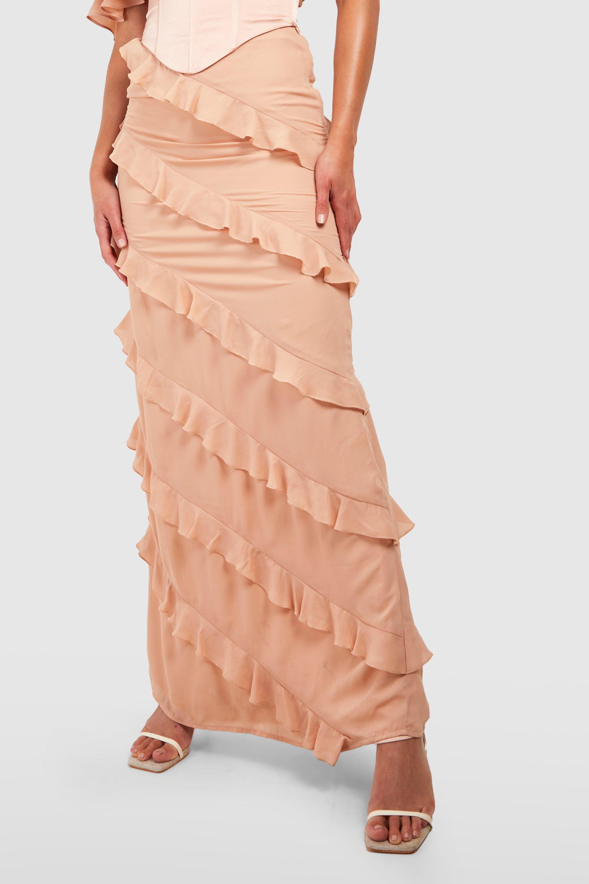 Frill maxi outlet skirt