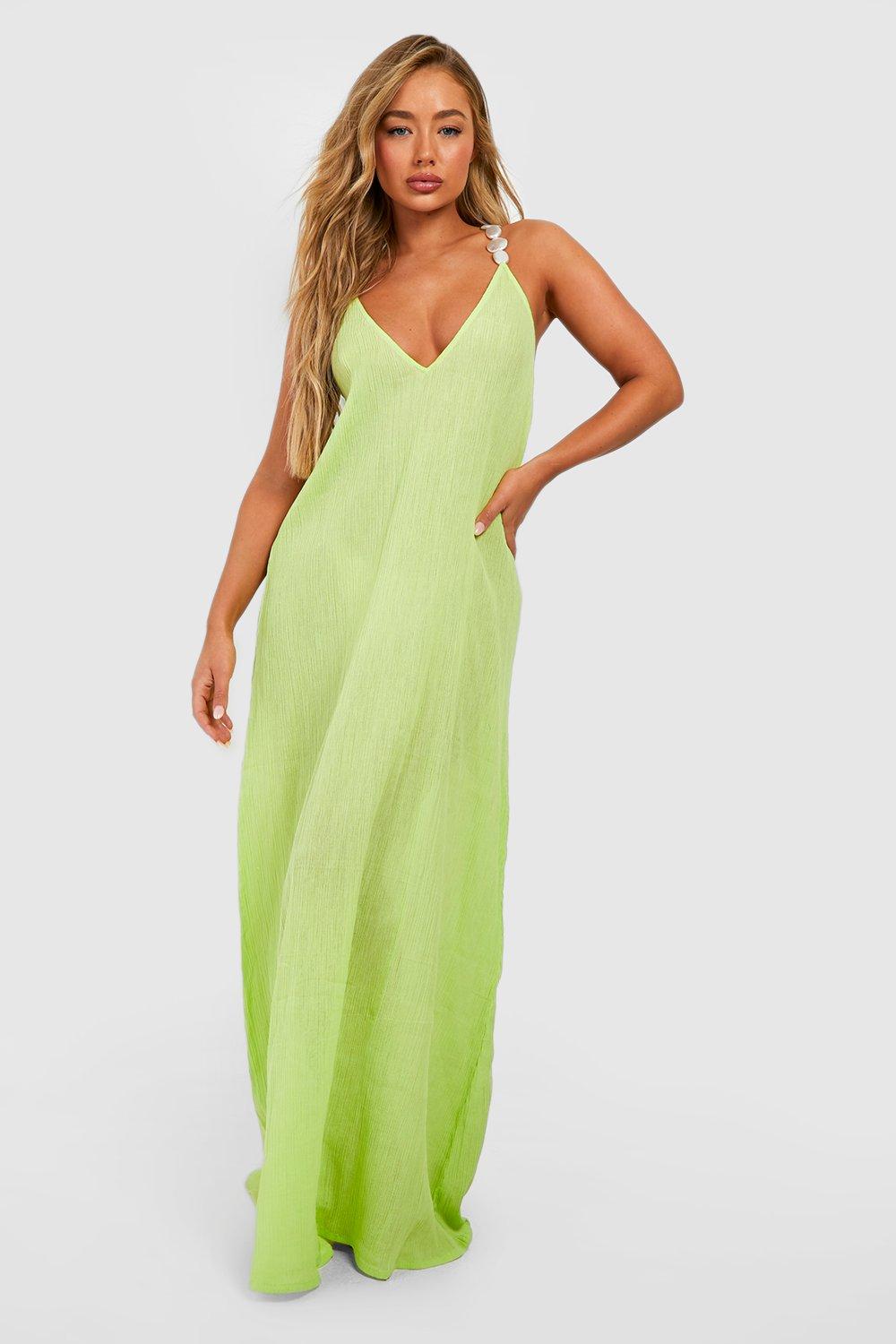 Lime green 2025 beach dress