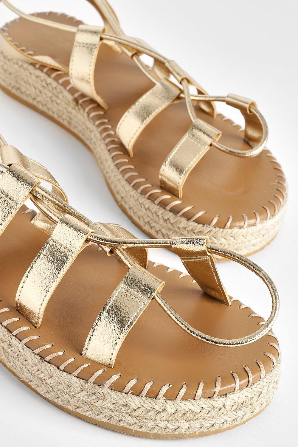 Tie leg espadrille flat sandals hot sale