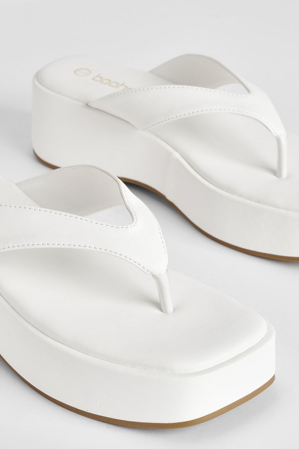 Toe Post Chunky Flatform Sandals boohoo DK