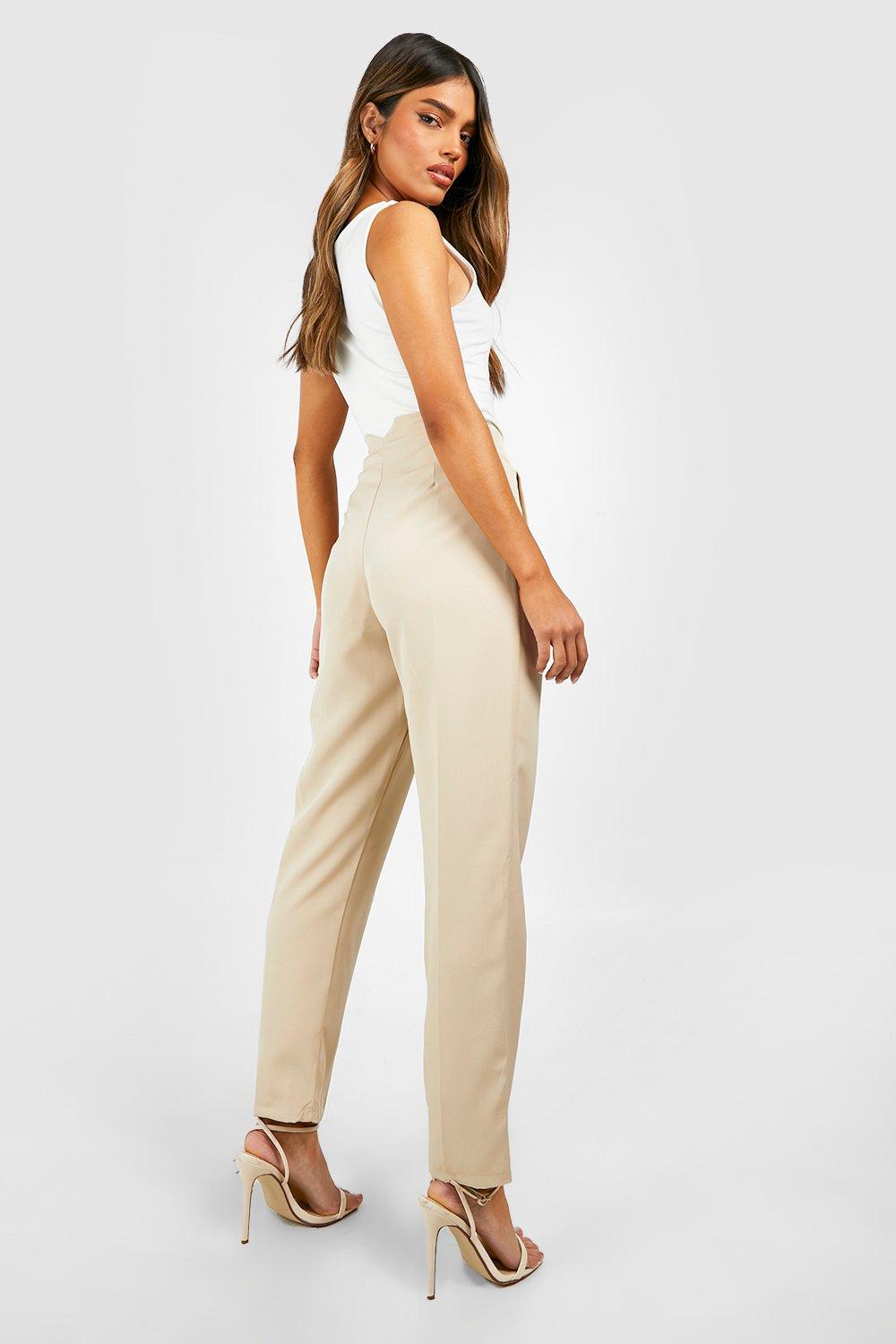 Cream deals cigarette trousers