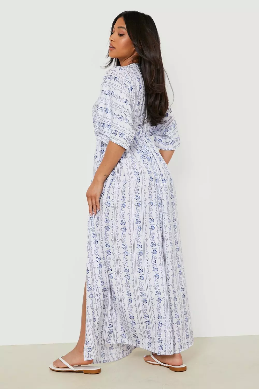 Stripe and hotsell floral maxi dress