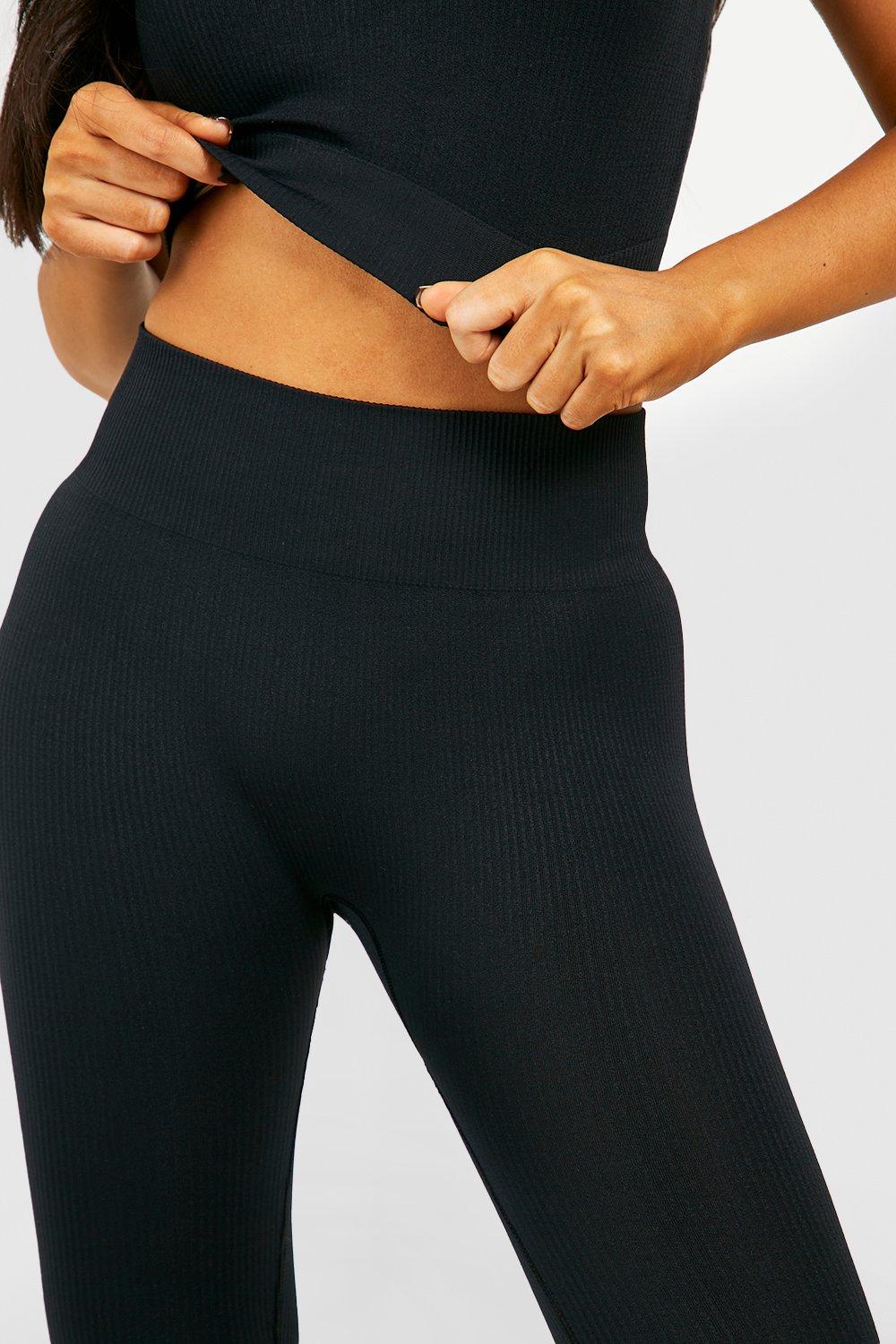 Seamless Ribbed High Waist Leggings