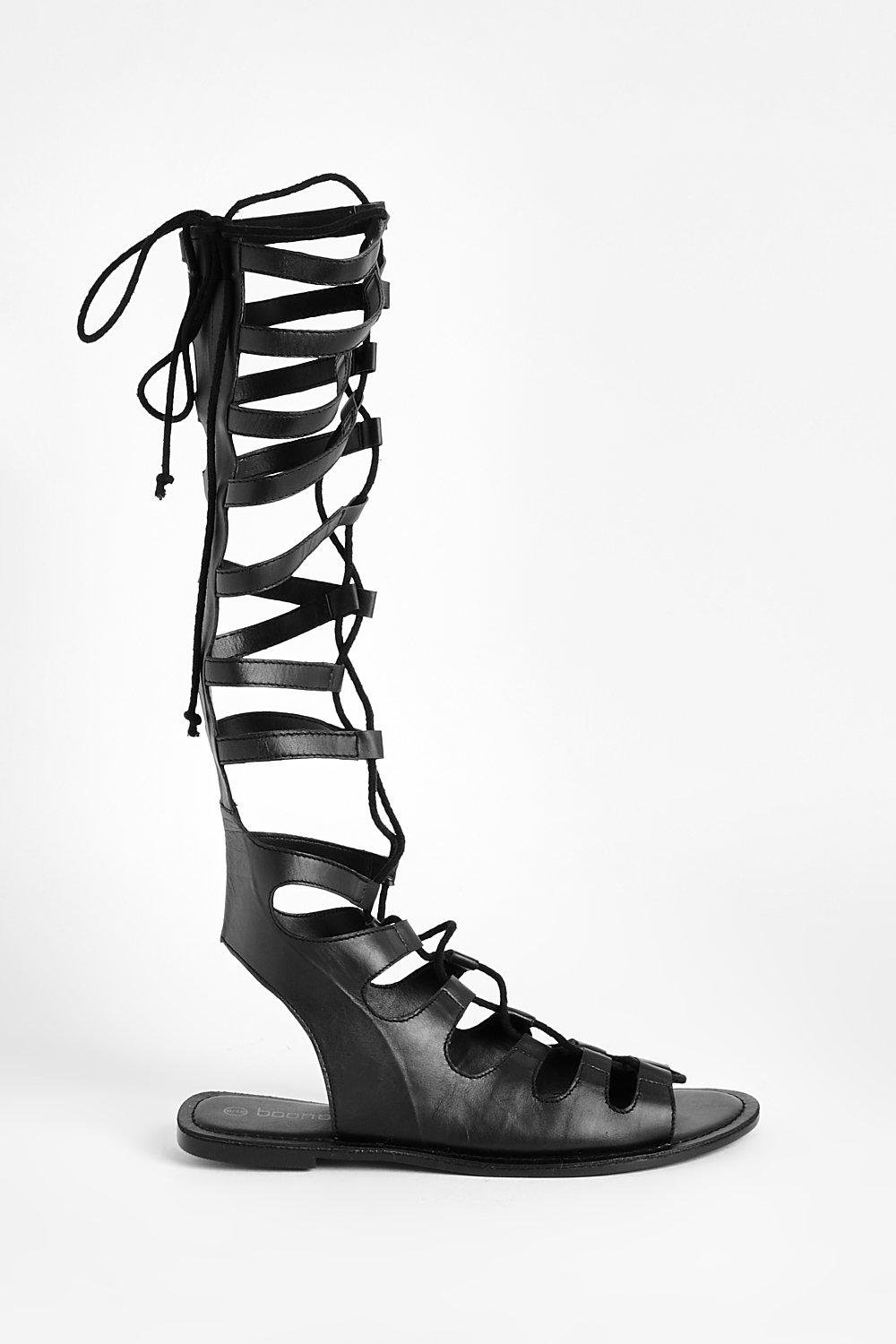 Calf high cheap gladiator sandals