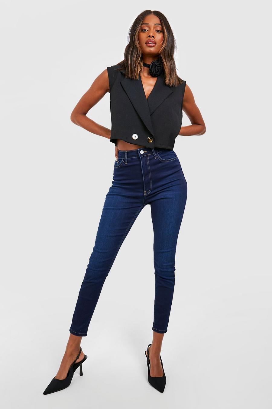Indigo Mid Rise Booty Boost Skinny Jeans image number 1