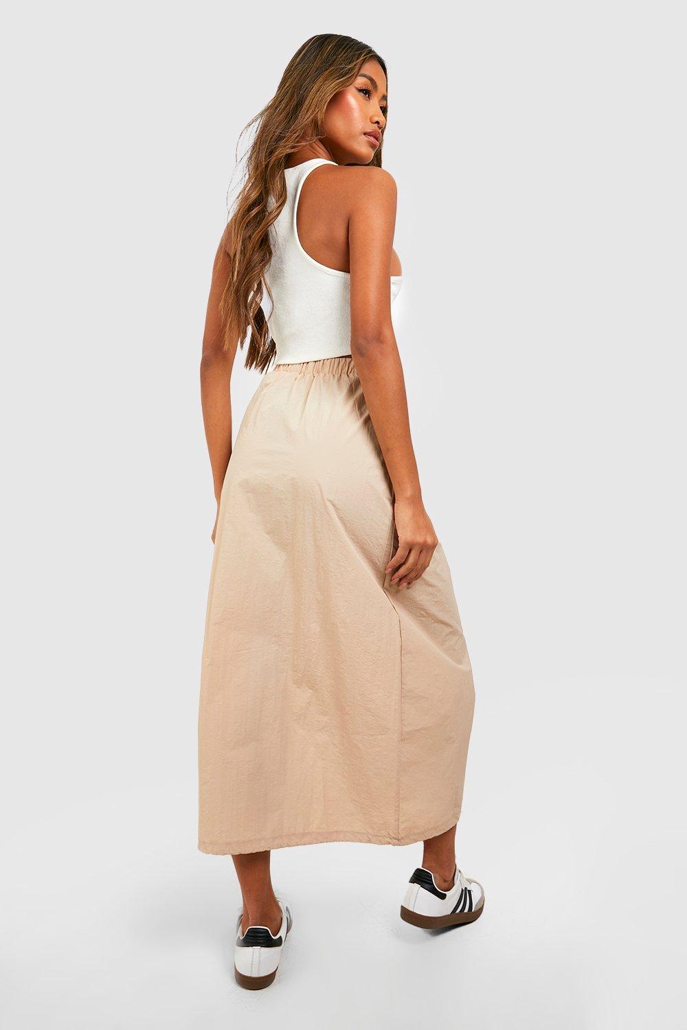 Long beige skirt outlet uk