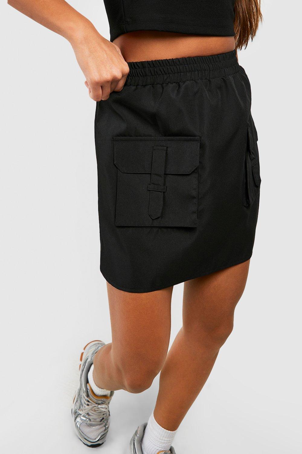 Splendid Black Micro Mini Skirt elastic waist attached shorts