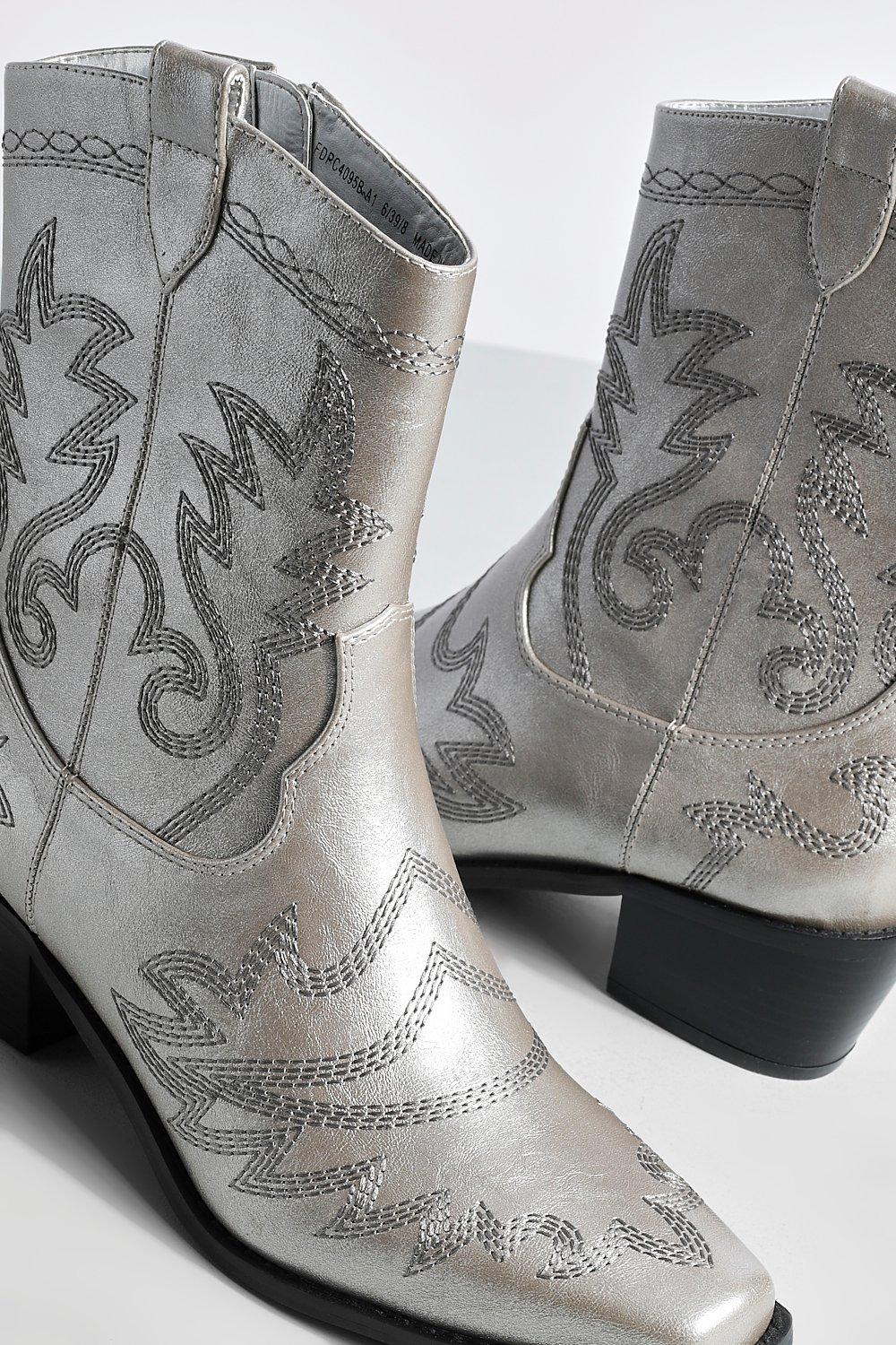 Cowboy boots sale grey