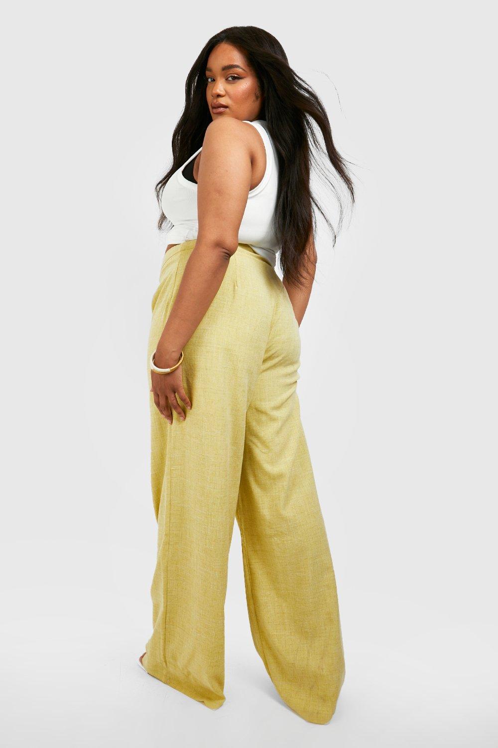 Boohoo yellow outlet trousers