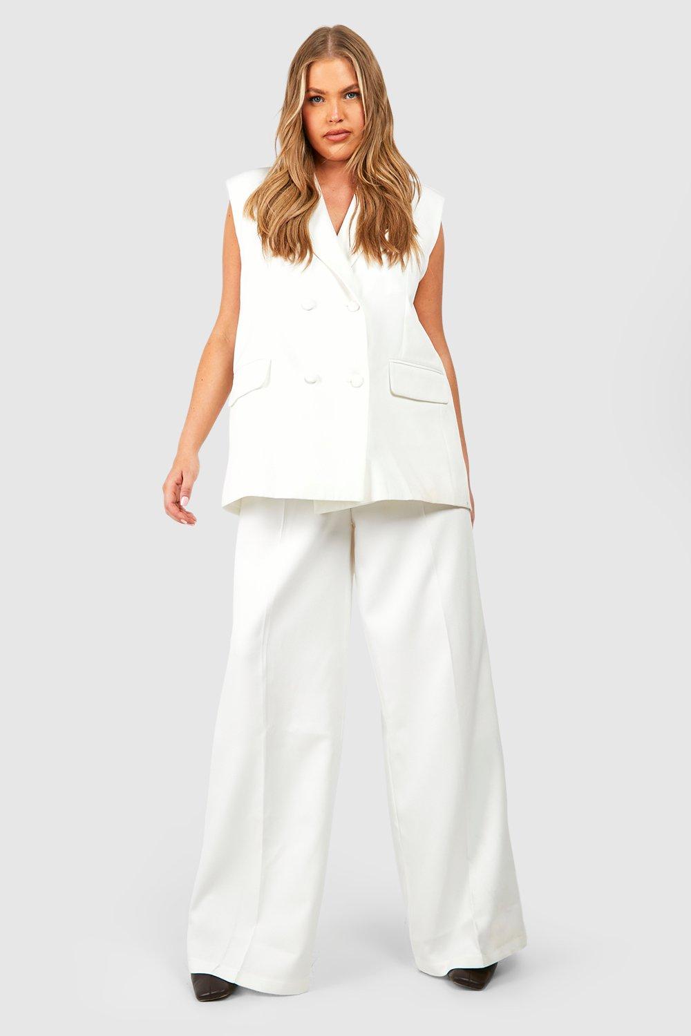 Plus Tailored Wide Leg Pants