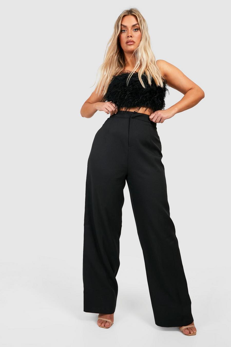 Black Plus Tailored Trousers image number 1