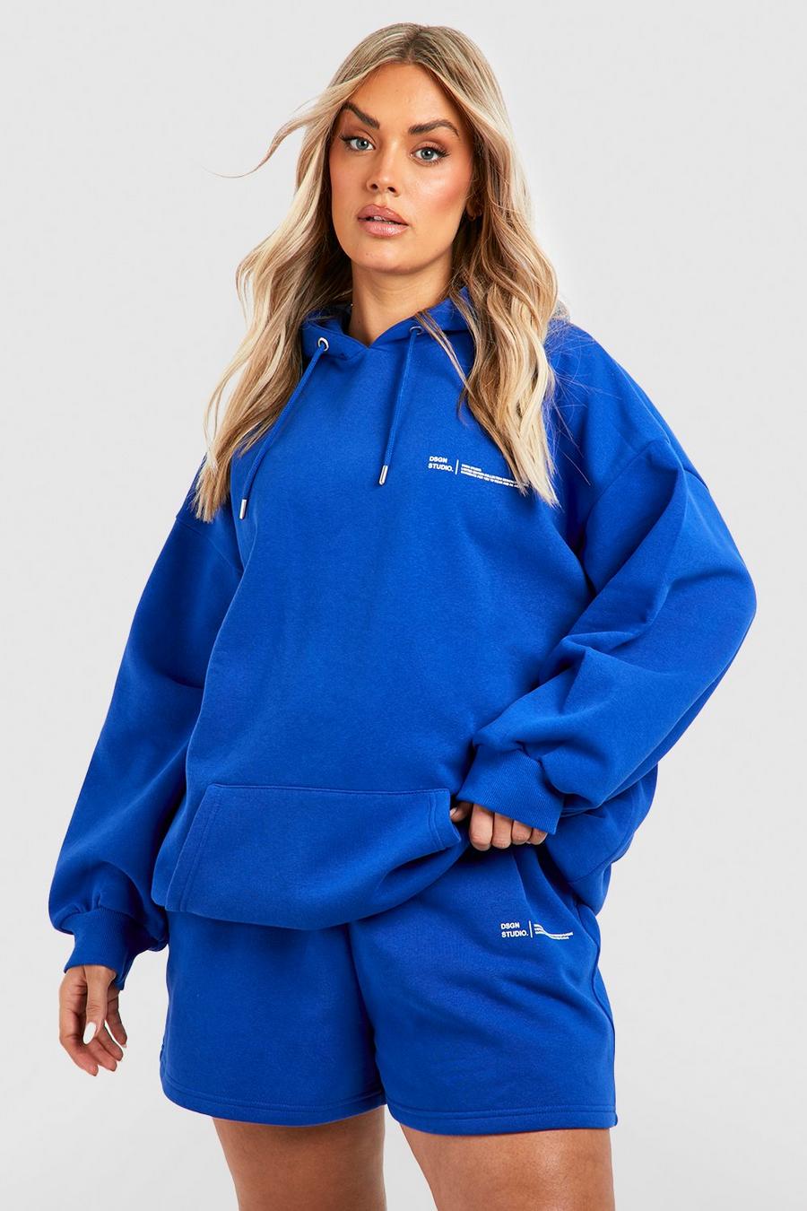 Cobalt Plus Oversized sweatshirt och shorts med text