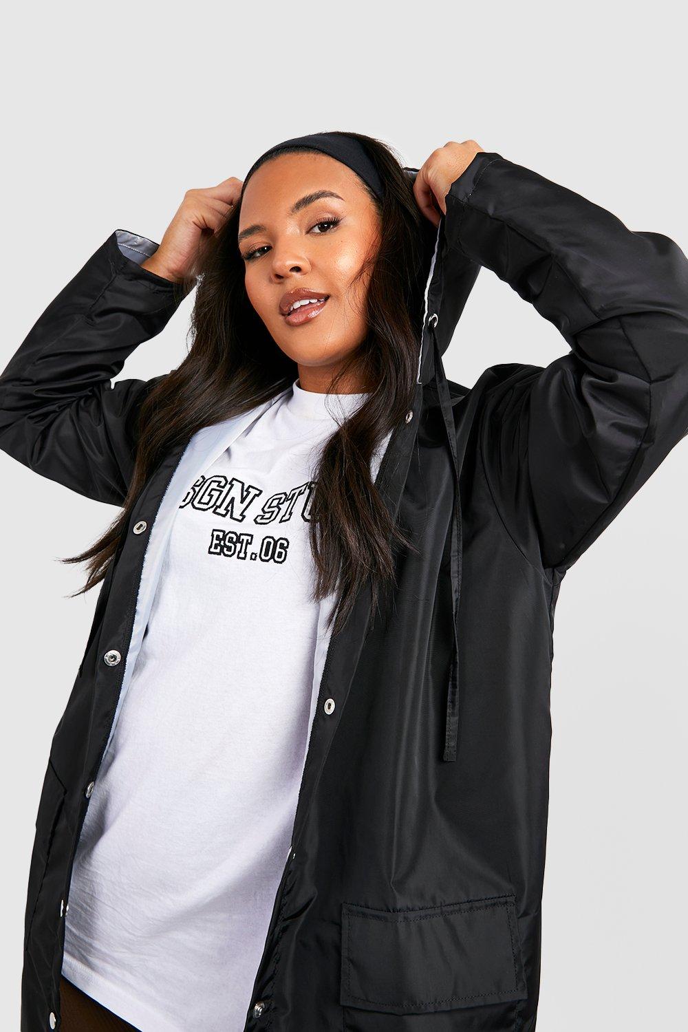 Boohoo black clearance parka