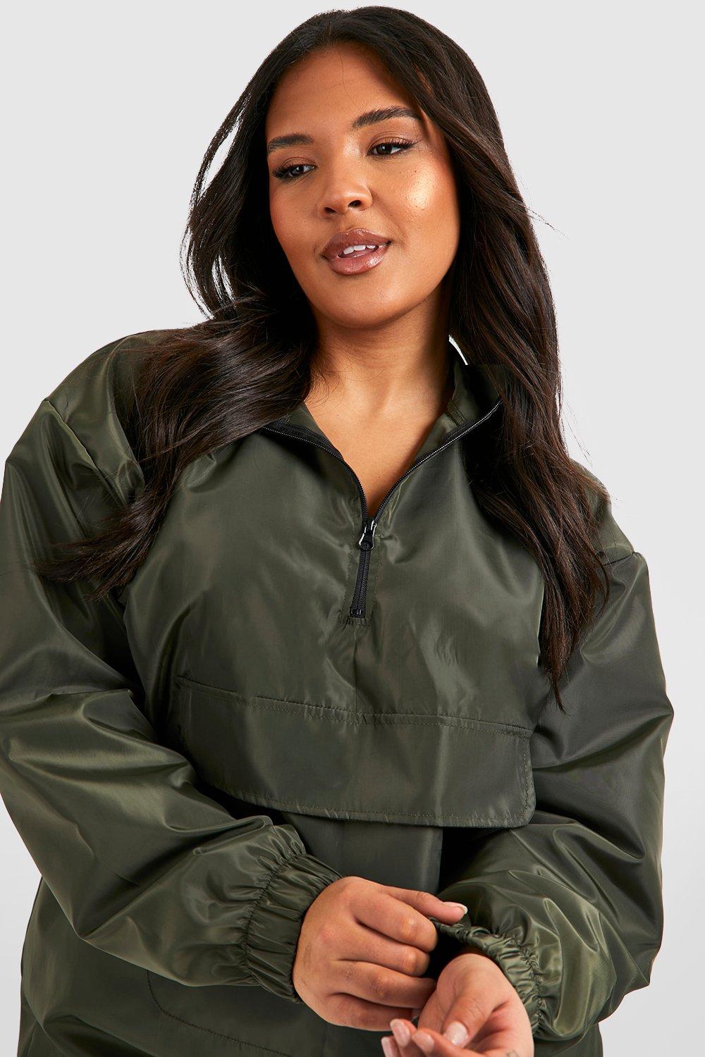 Khaki pullover clearance jacket