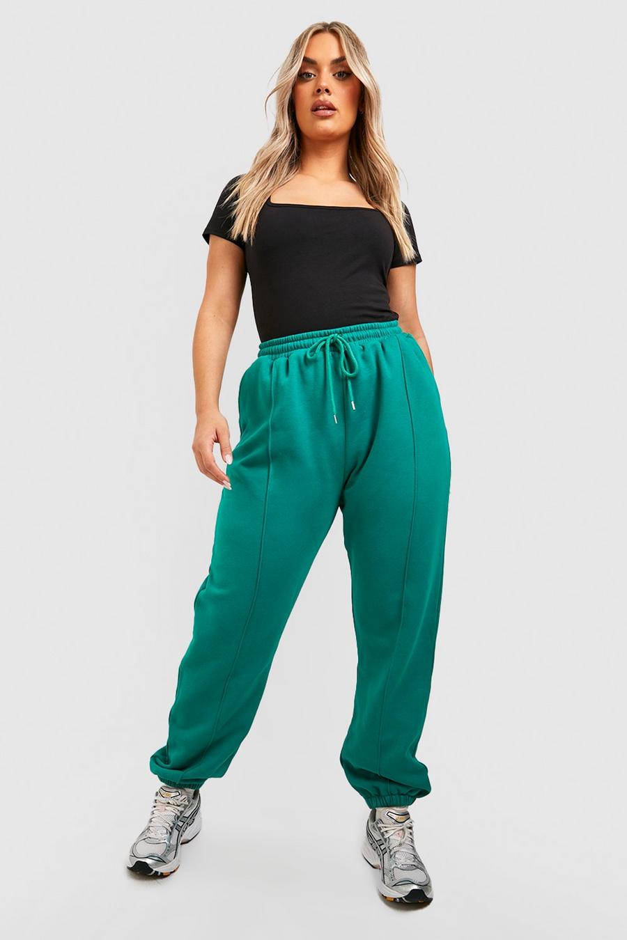 Green Plus Pin Tuck Cuffed Jogger image number 1