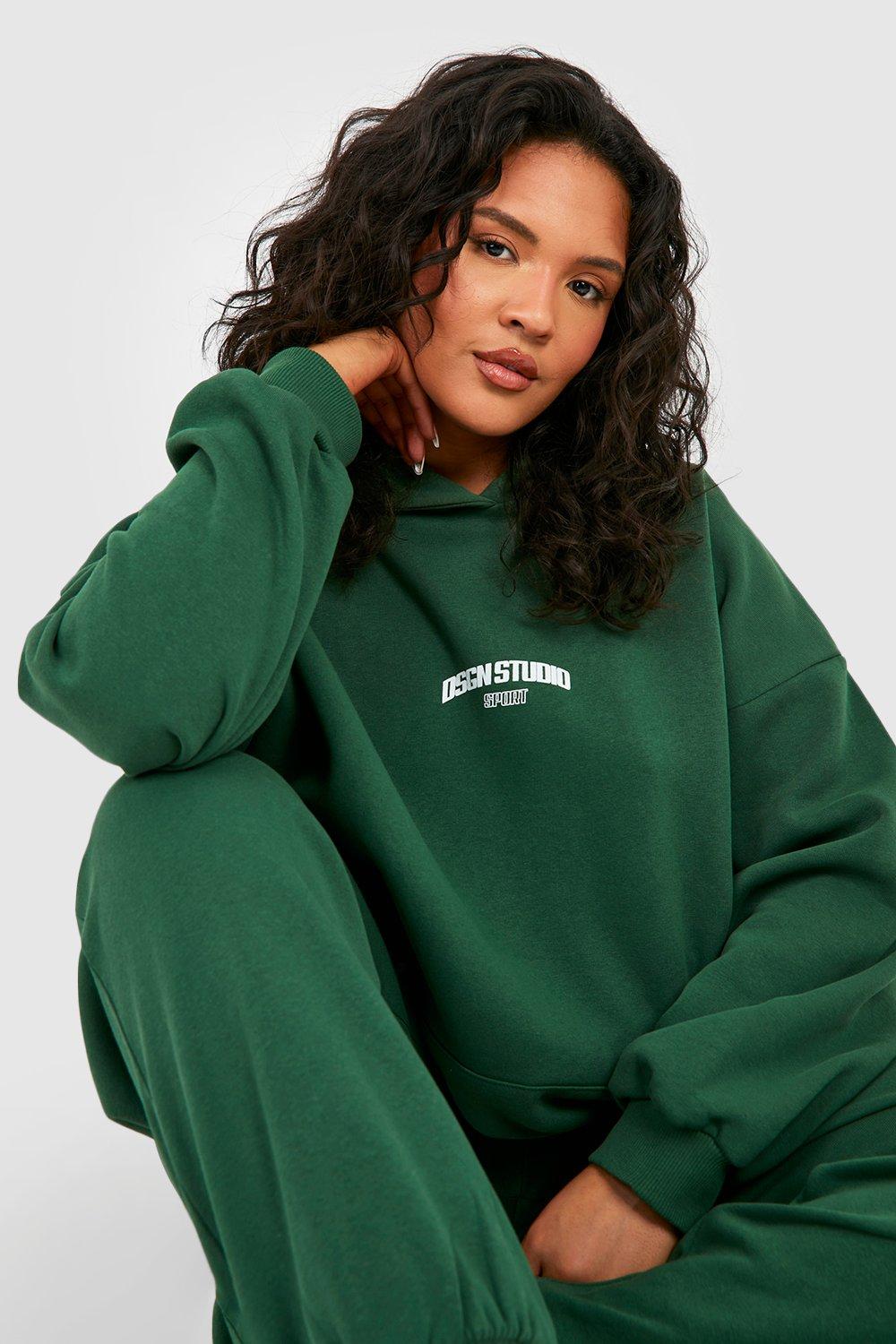 Oversized hoodie - Dark green - Ladies