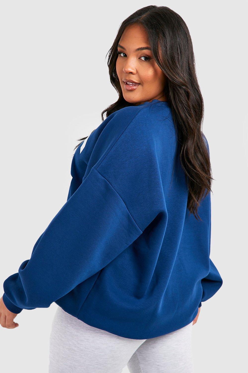 Plus size hot sale navy hoodie