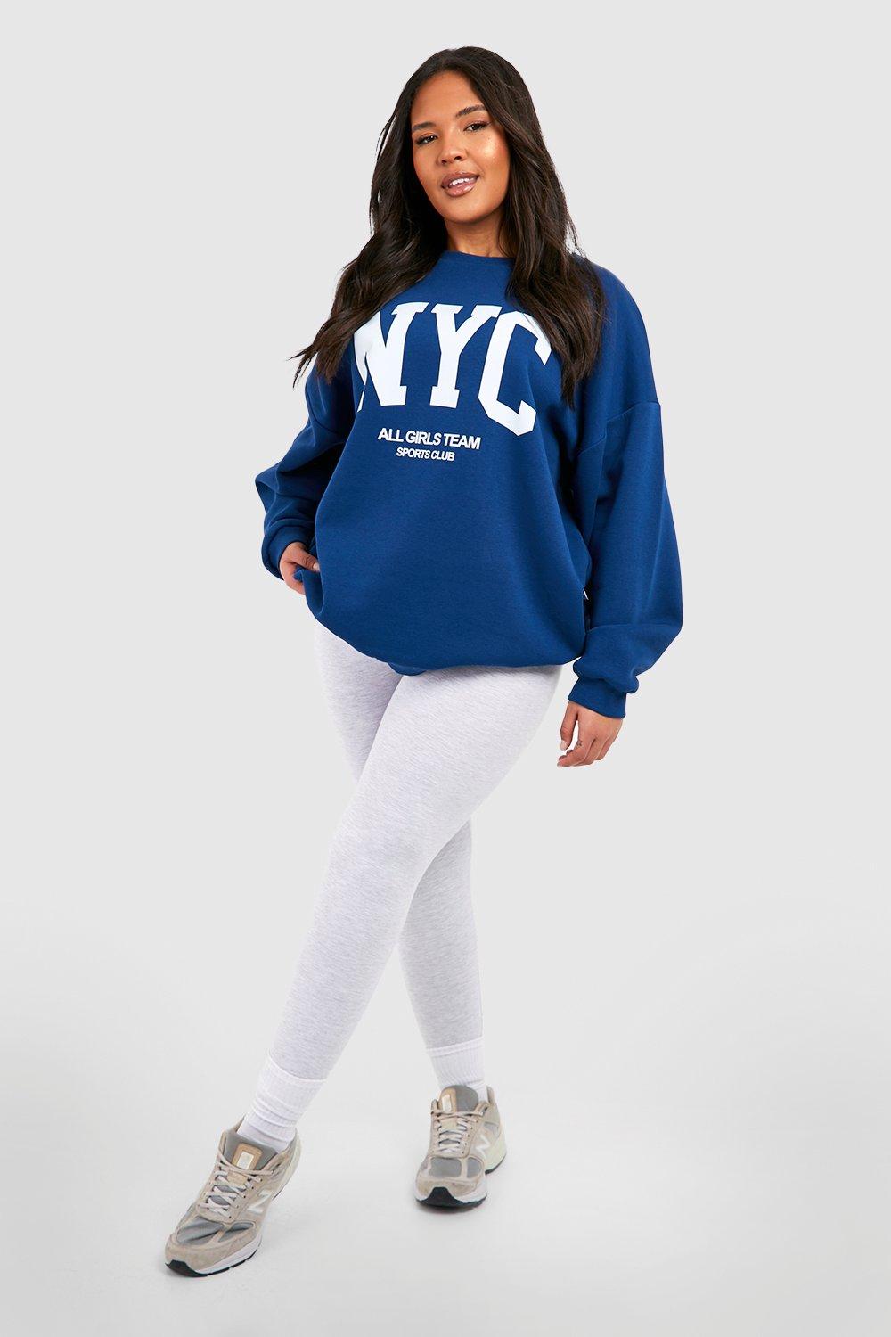 Plus Nyc Varsity Oversized Sweatshirt