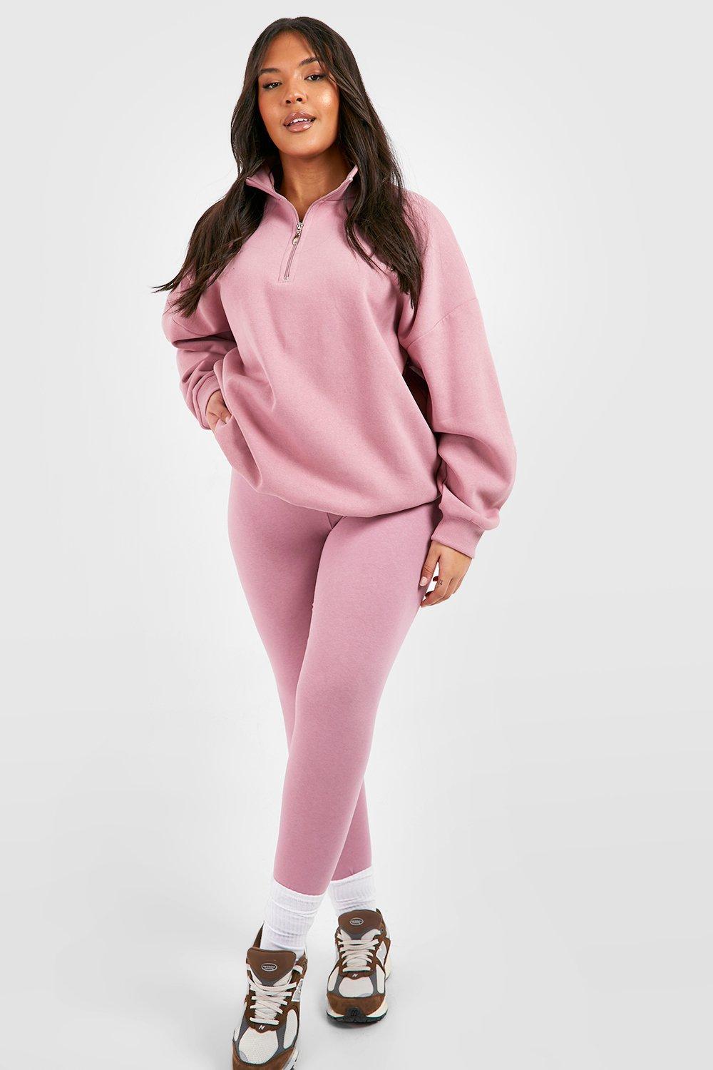 Pink sweater and outlet leggings set