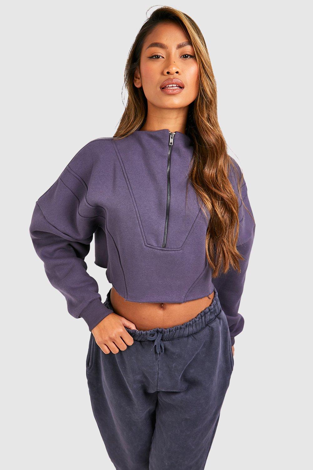 Grey hot sale cropped sweater