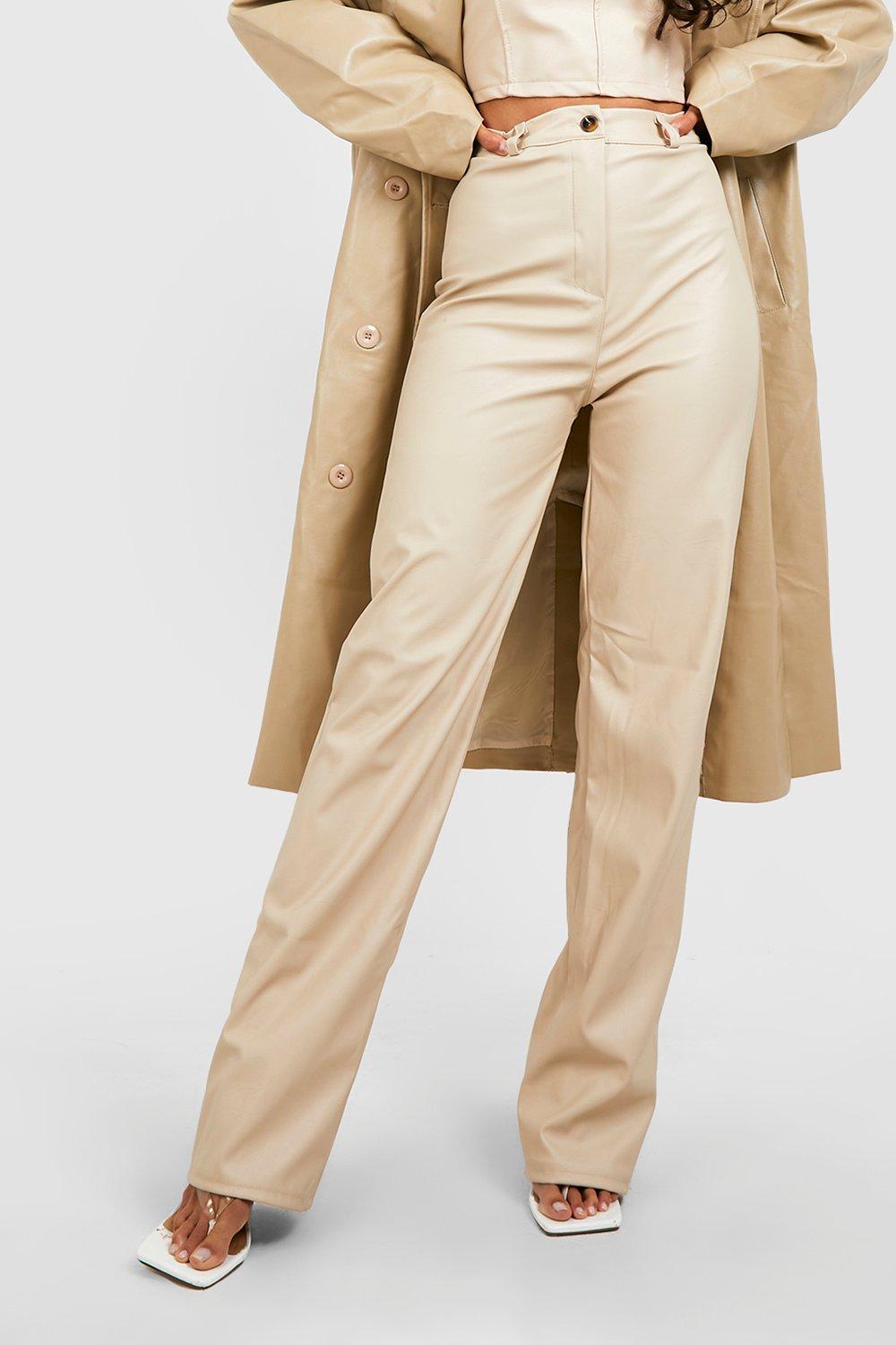 Cream deals leather trouser