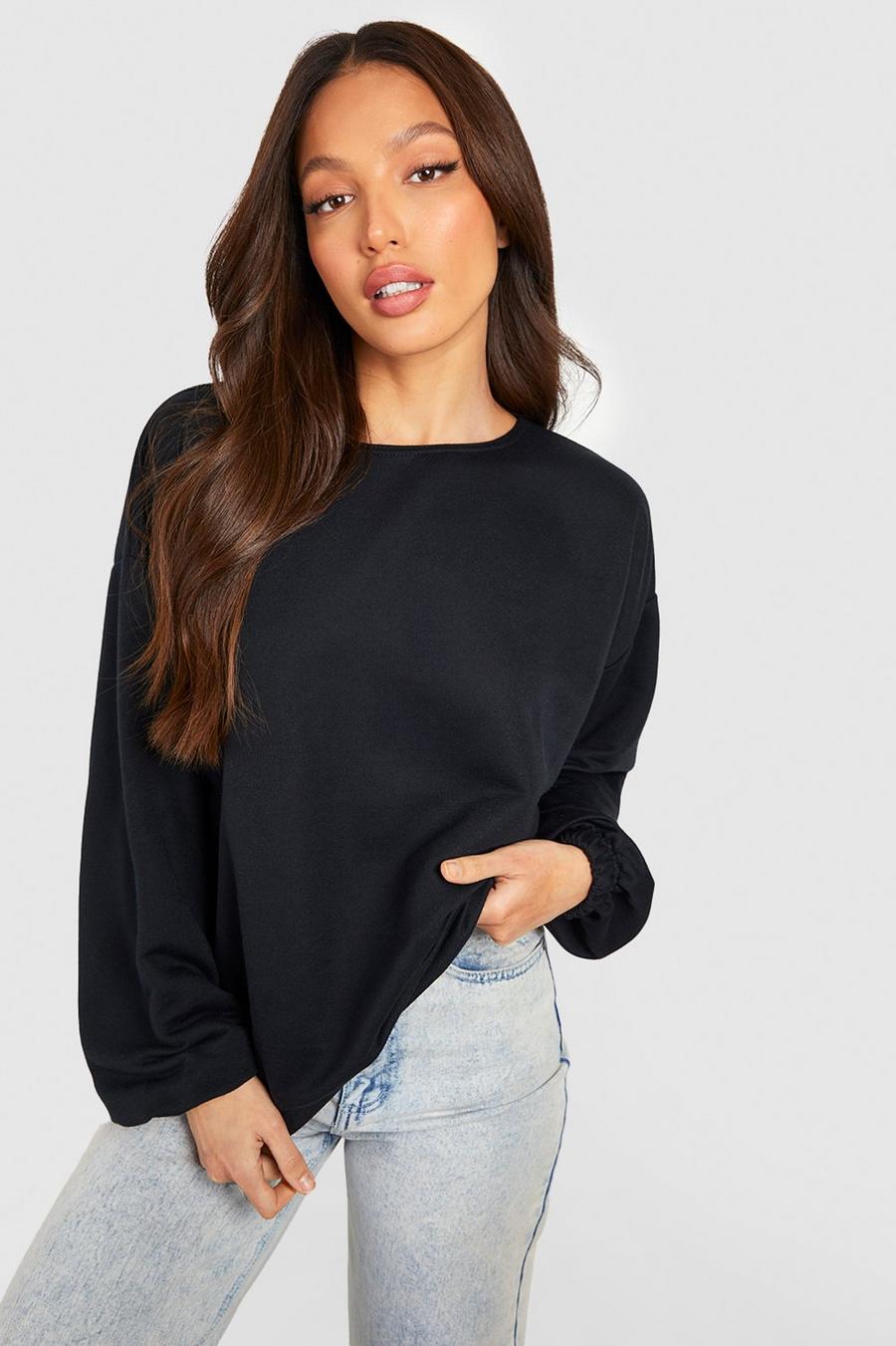 Black Tall Oversized Sweatshirt