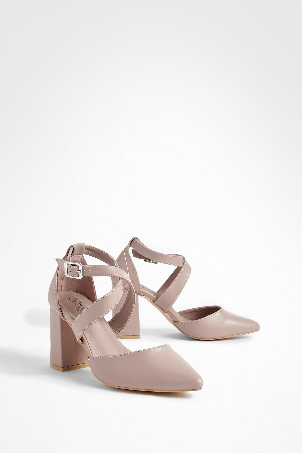 Nude ankle strap on sale shoes