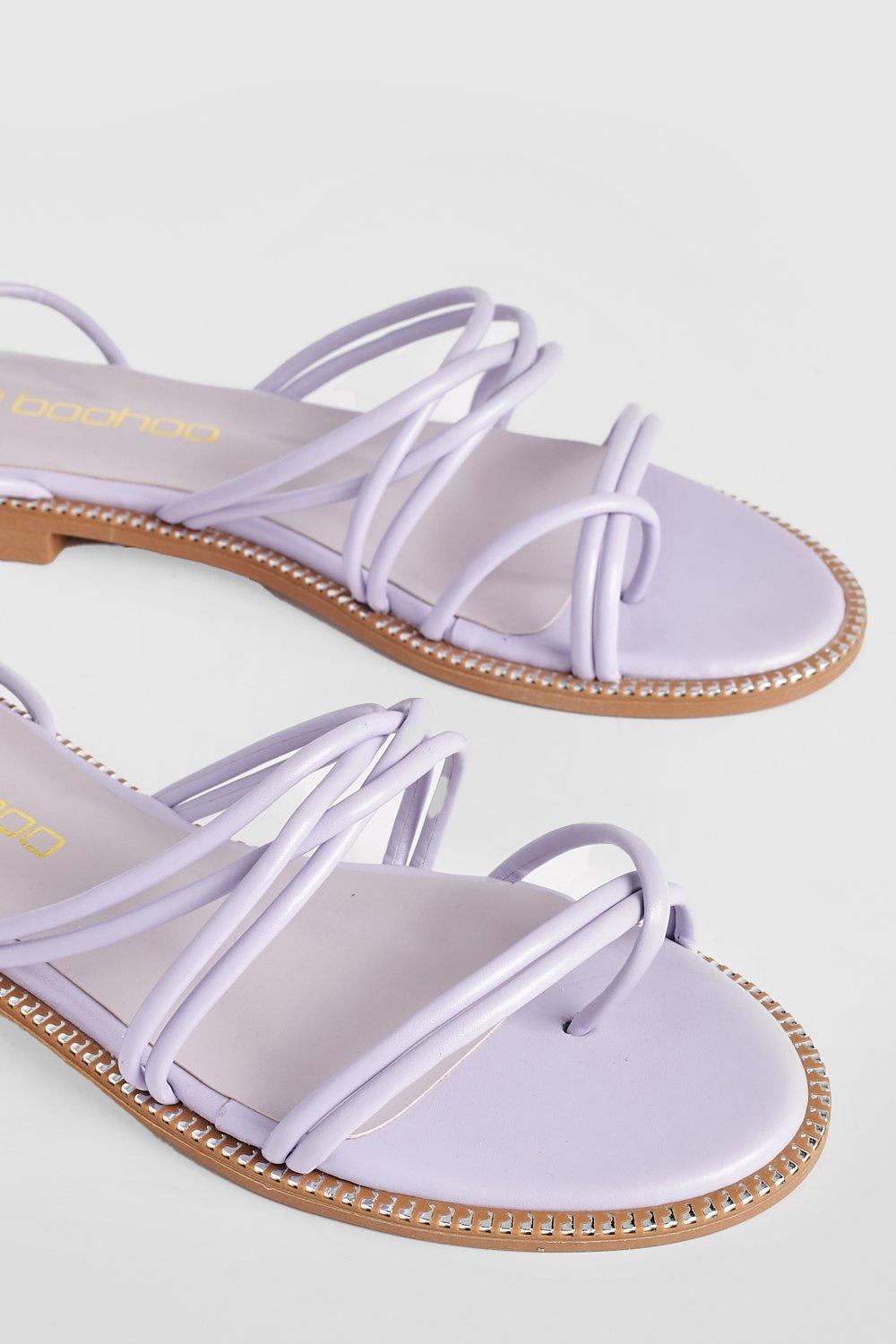 Purple discount flat sandals