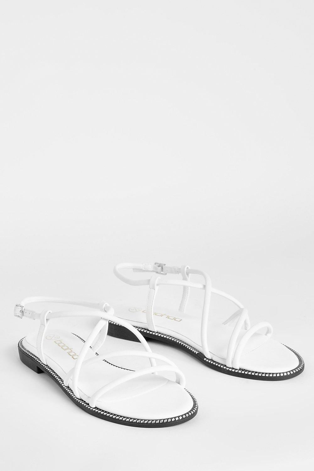 Boohoo white online sandals