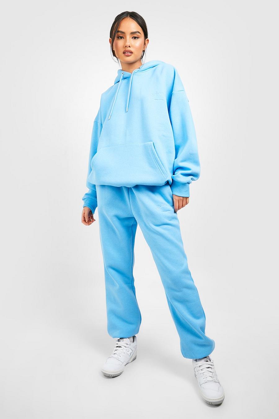 Blue Ath Leisure Embroidered Hooded Tracksuit image number 1
