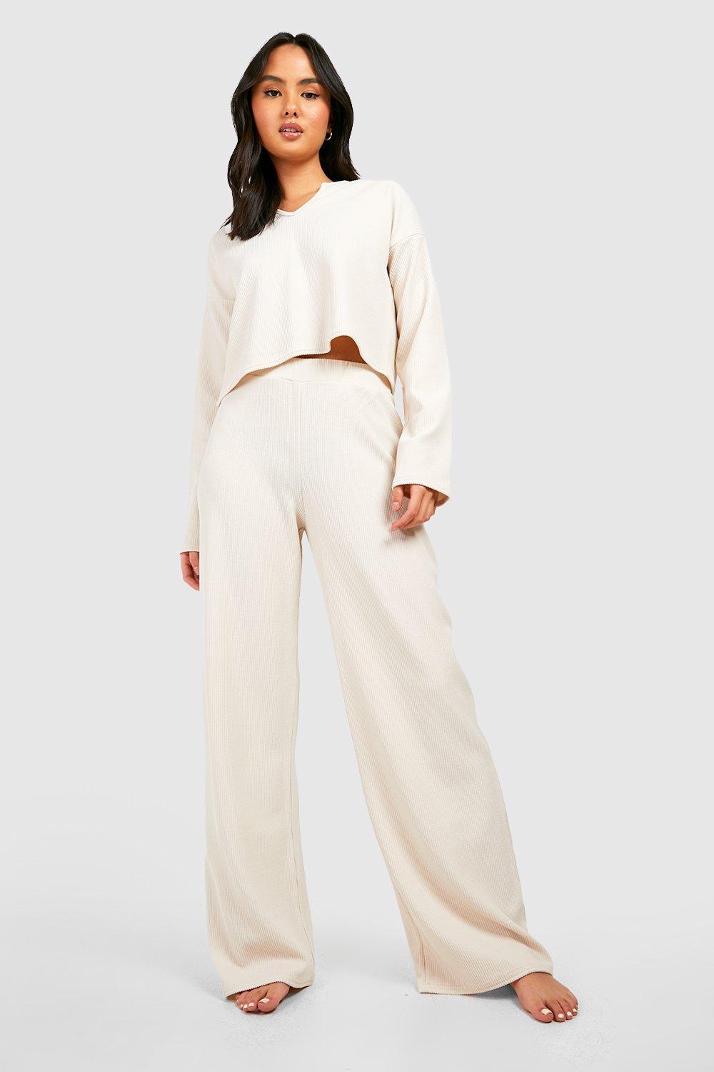 Wide Leg Lounge Pant - Stone