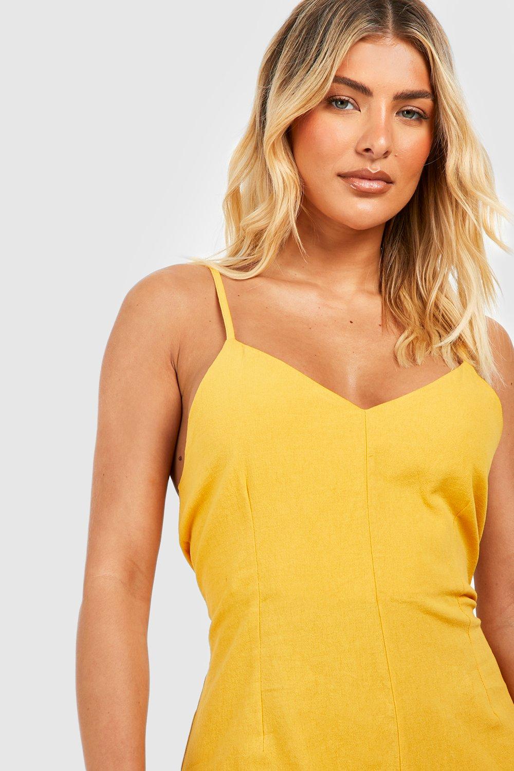 Boohoo hot sale mustard jumpsuit