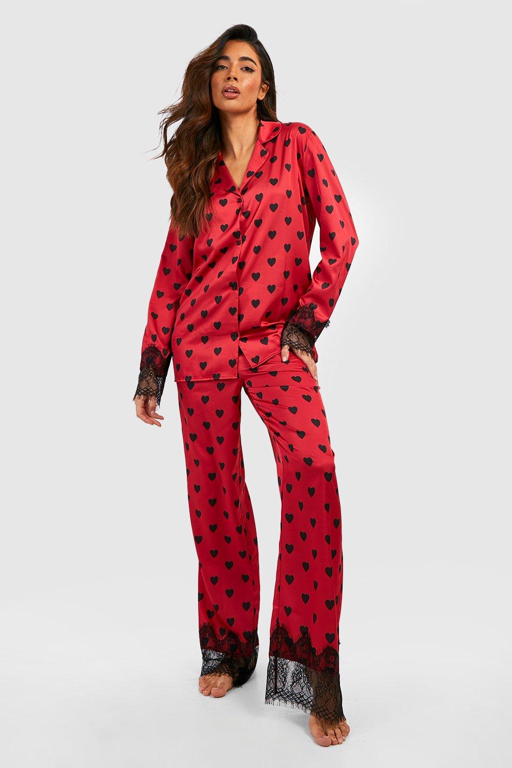 Naughty List Embroidered Flannel Pj Set