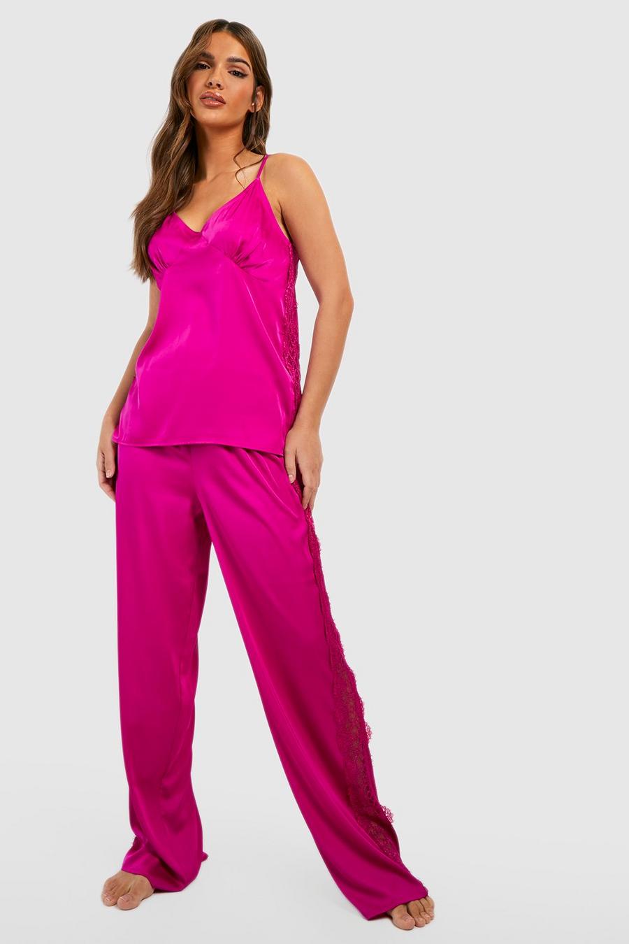 Pink Lace Cami & Trouser Set 