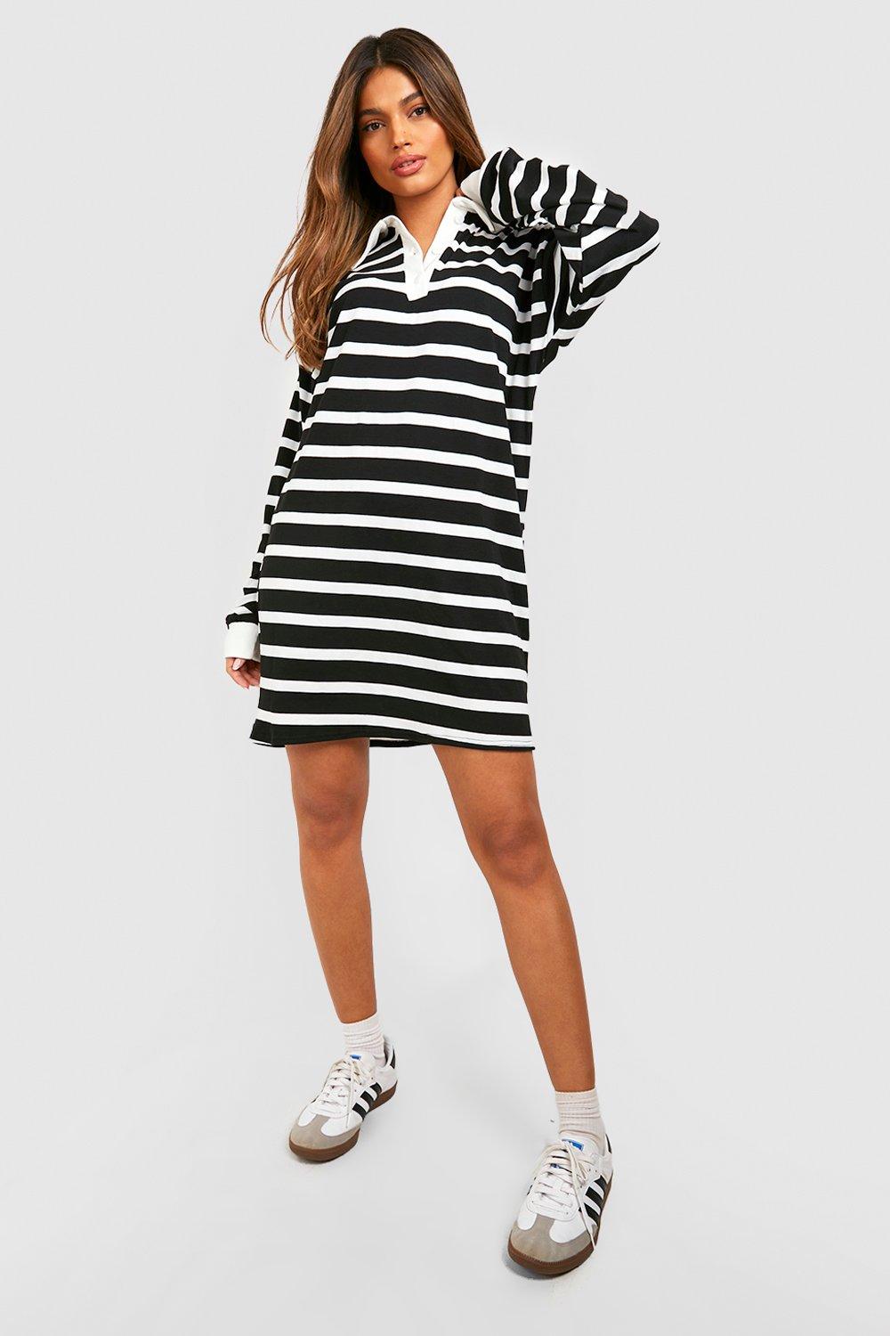 Striped jersey sale t shirt dress