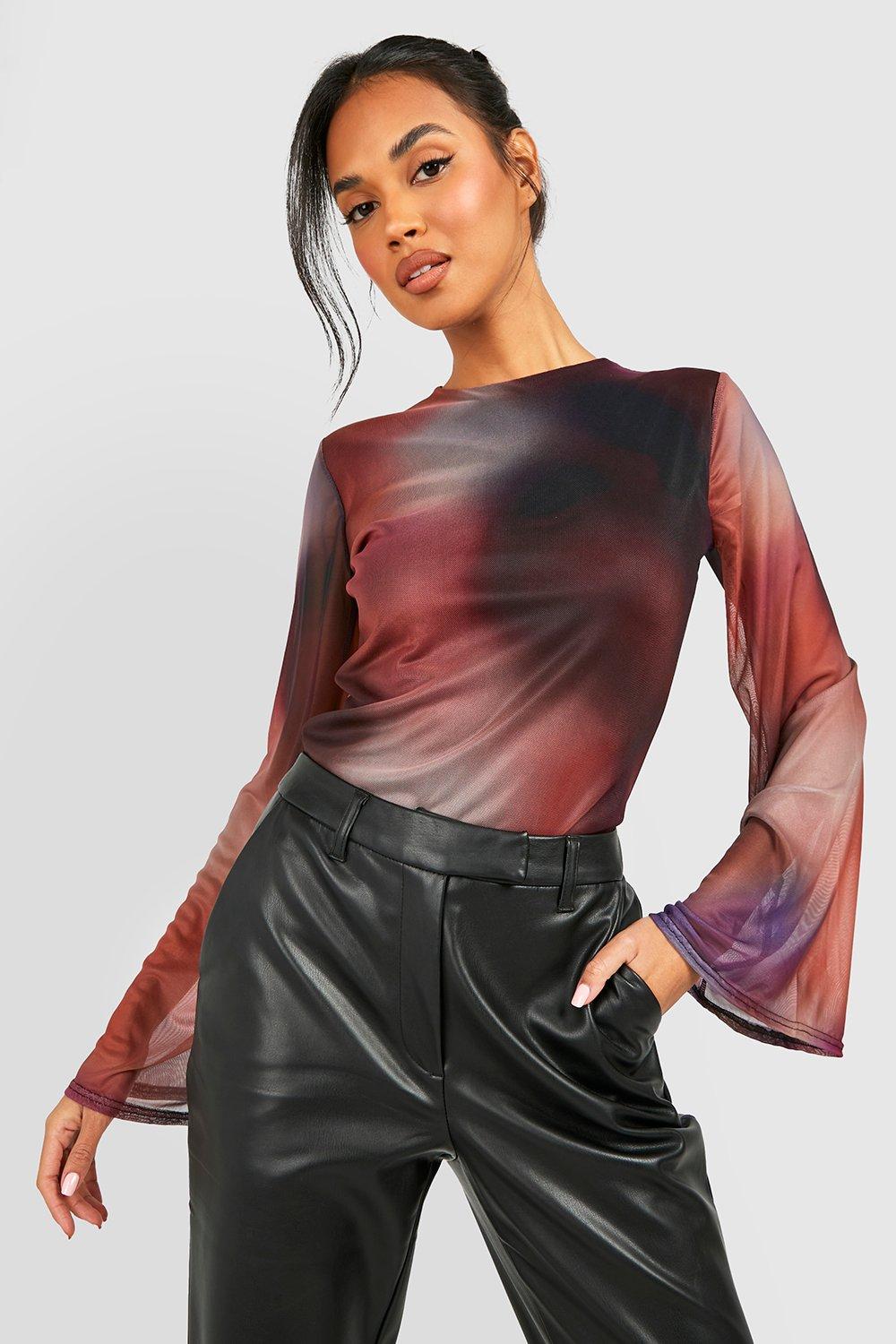 Mesh top hot sale boohoo