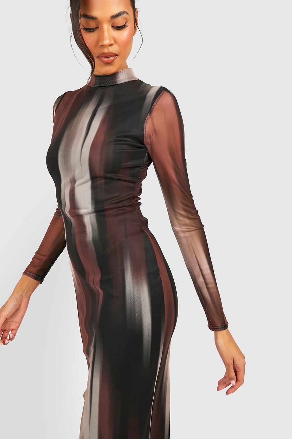 Mesh 2025 dress boohoo