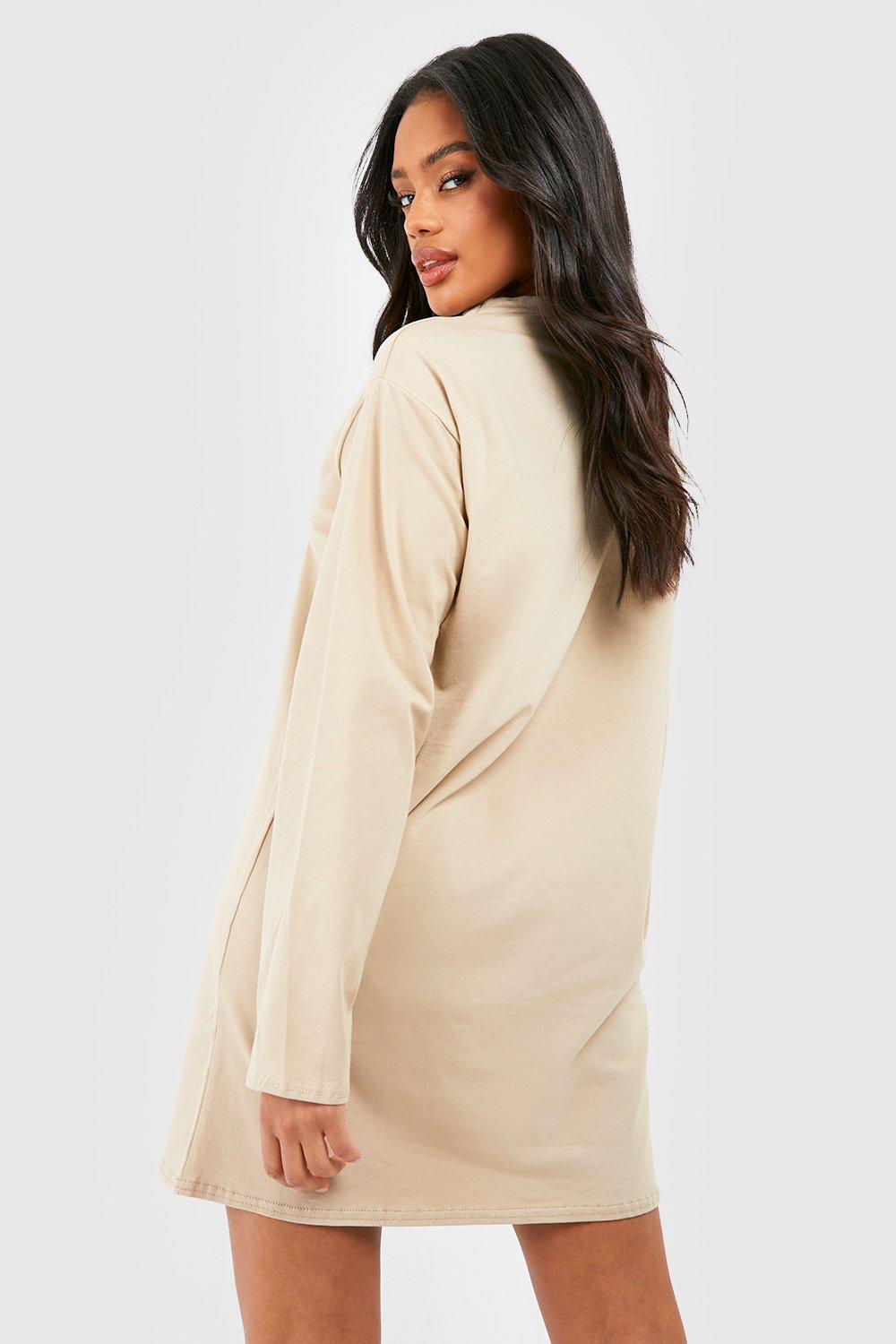 Long sleeve cotton store t shirt dress