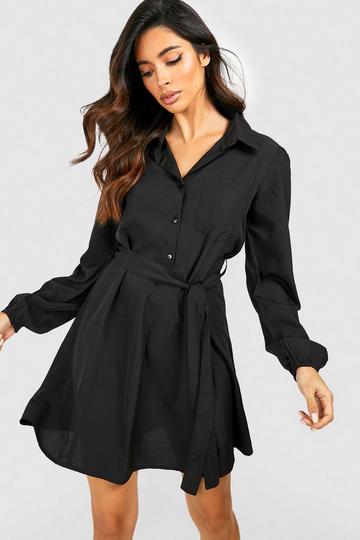 Black The Mini Shirt Dress