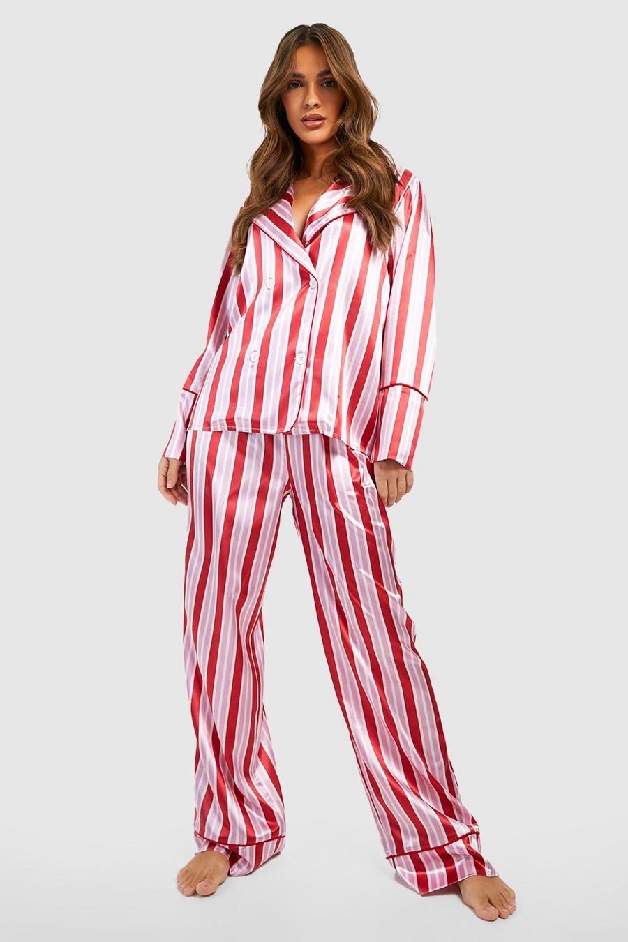Saint-Valentin - Pyjama oversize à rayures, Pink image number 1