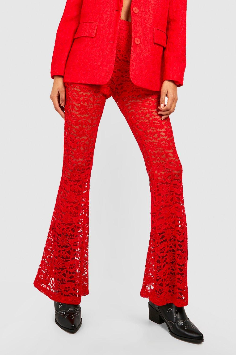 Red Flare Pants -  Canada