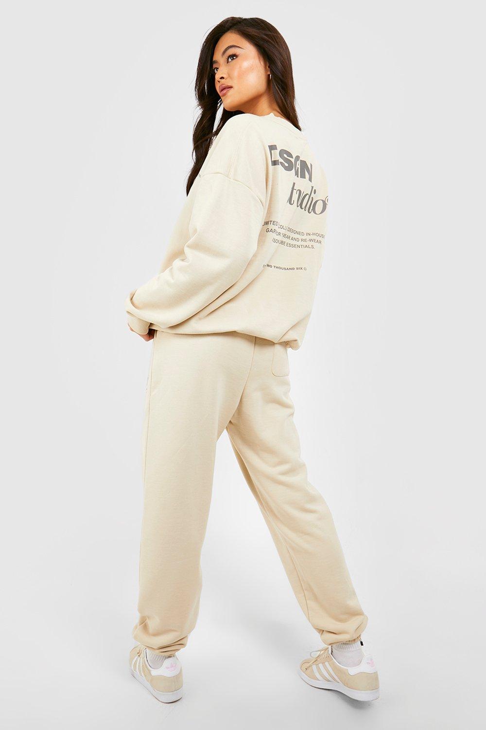 ASOS DESIGN wide leg sweatpants in heavyweight with embroidery - part of a  set
