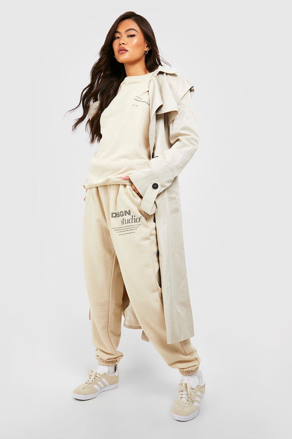 Heavyweight Loopback Slogan Cuffed Jogger | boohoo USA