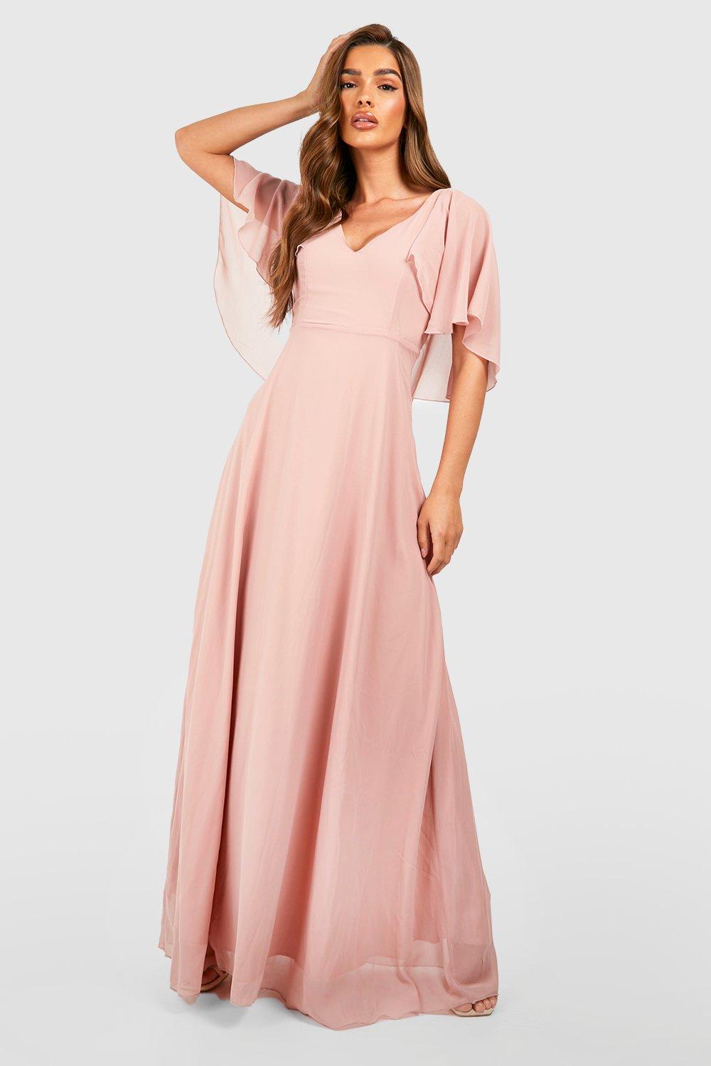 Cape sleeve clearance bridesmaid dress