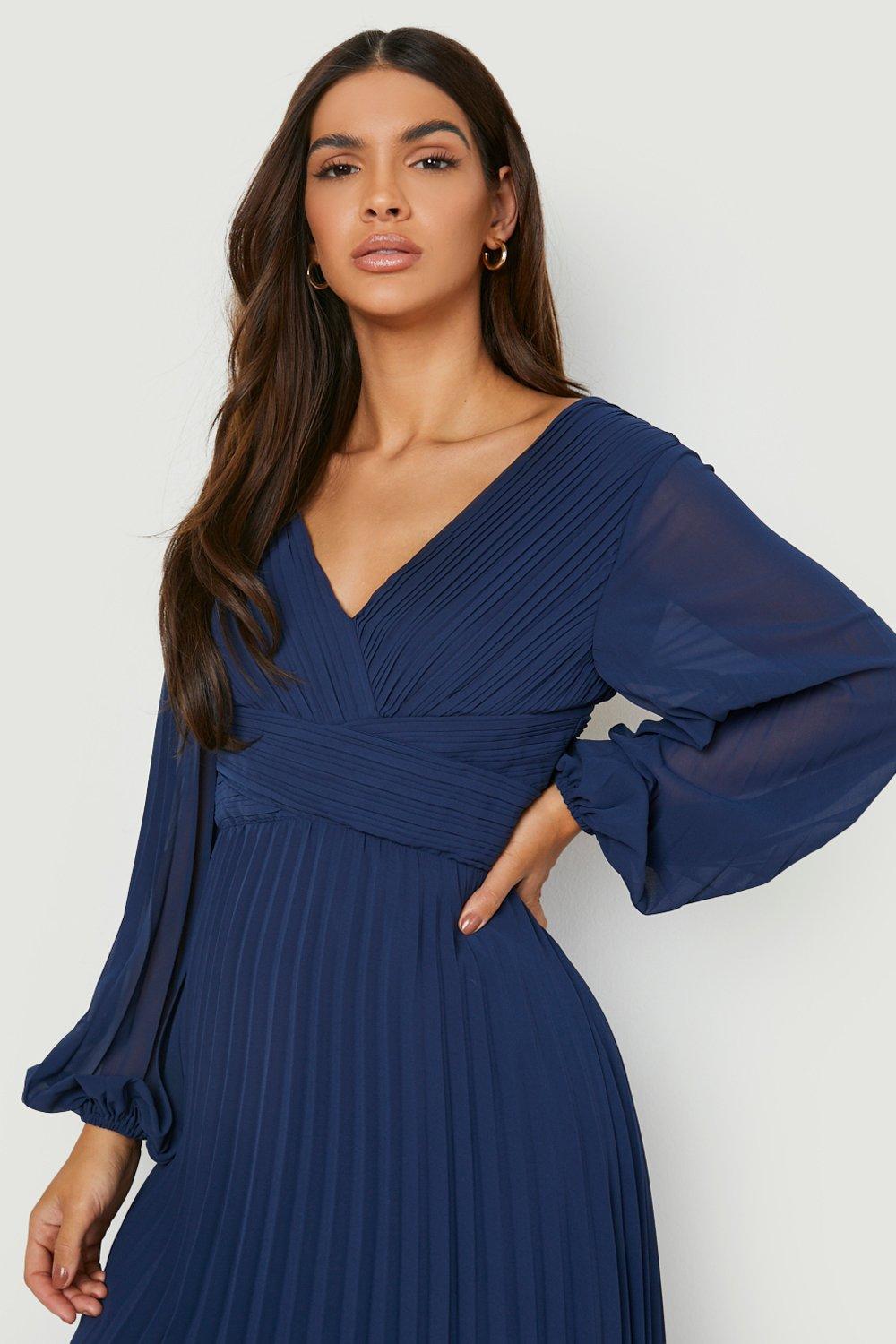 Robe plissée online longue