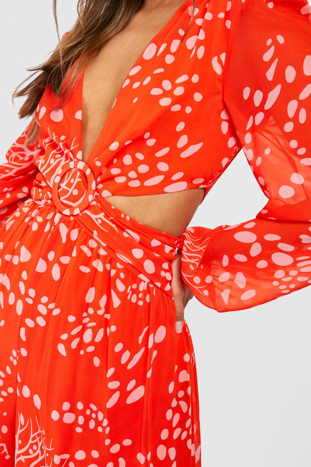 Orange cut out jumpsuit on sale