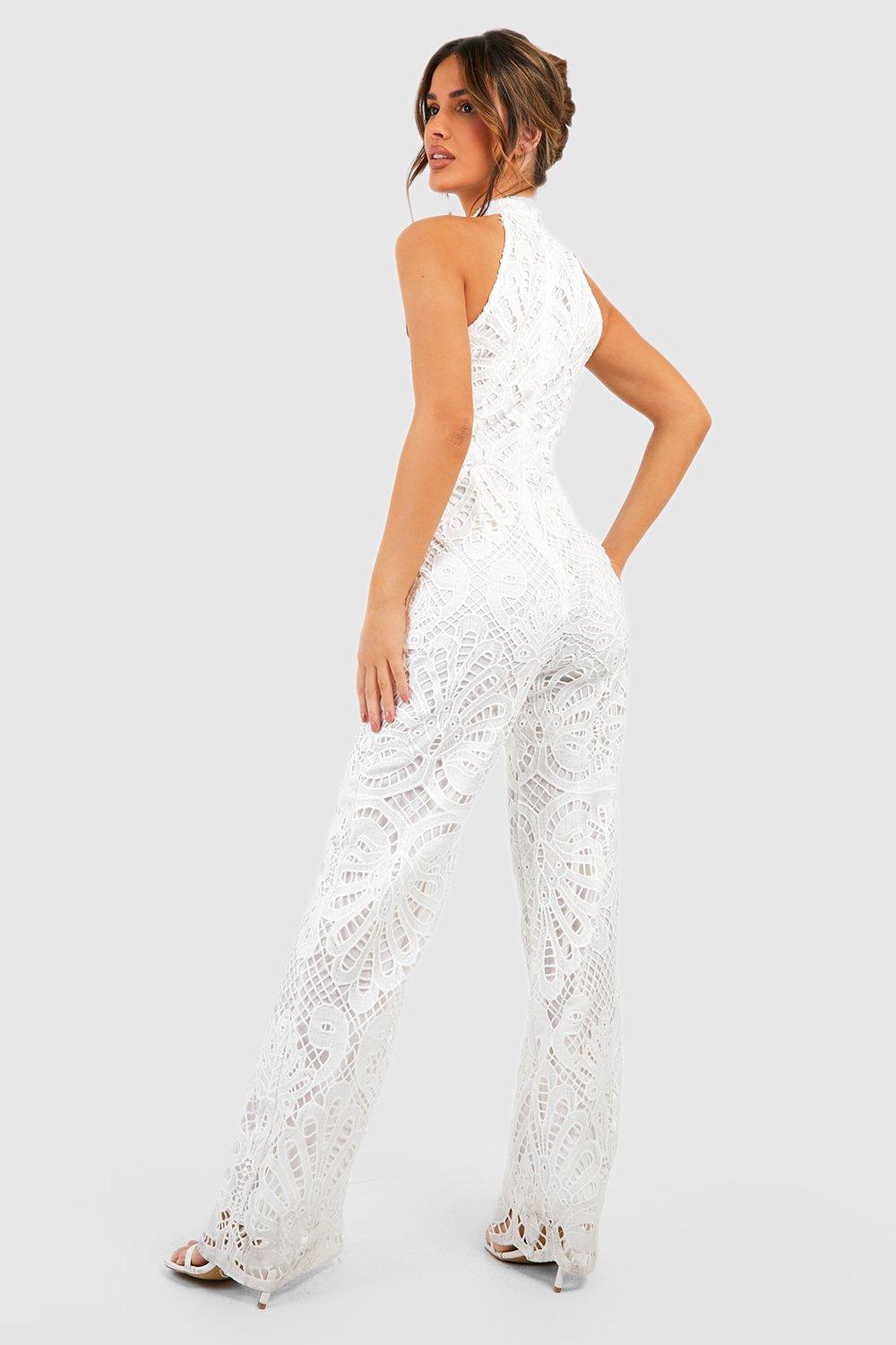 White Crochet Jumpsuit