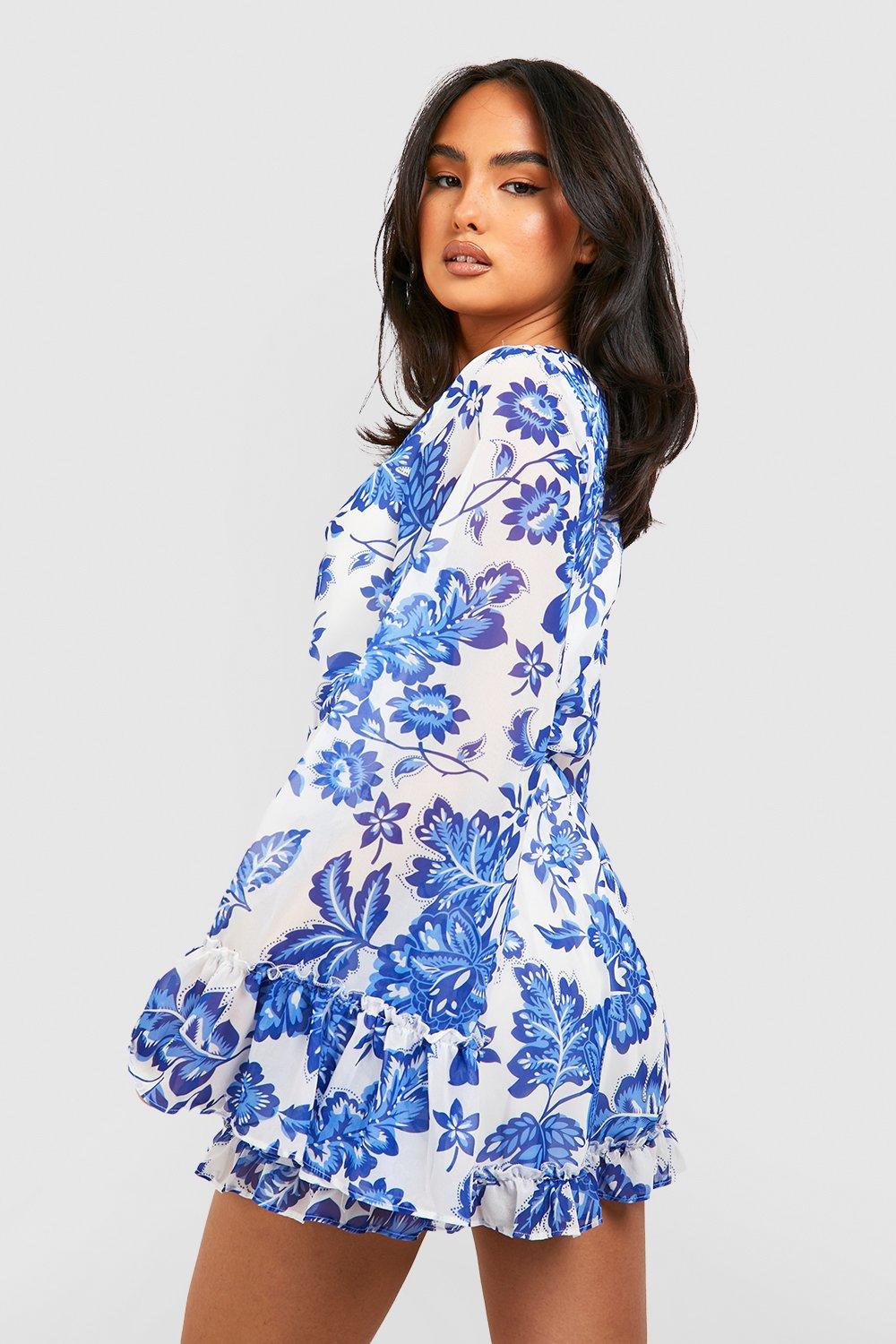 Boohoo best sale floral playsuit