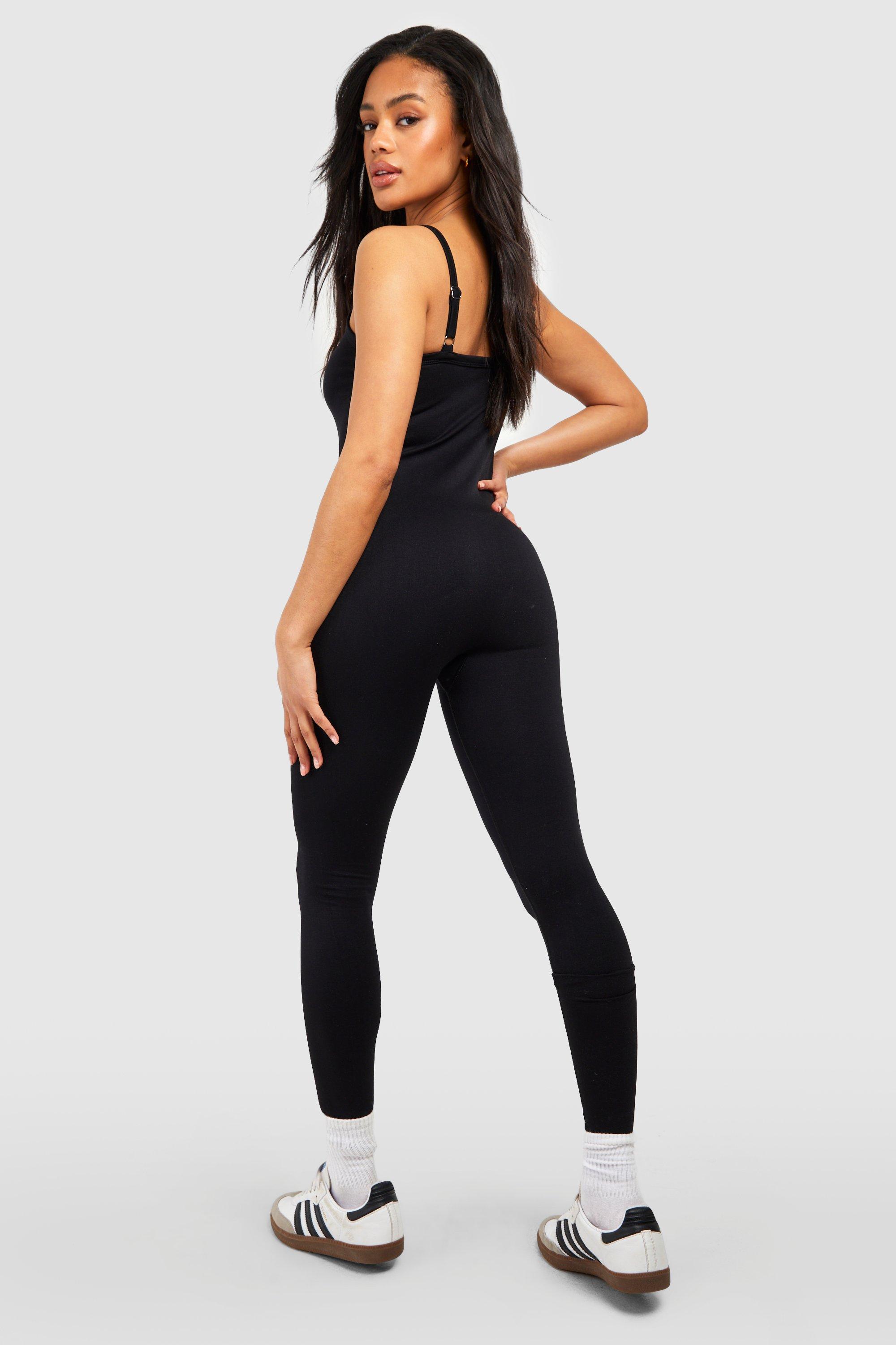 Black legging jumpsuit on sale